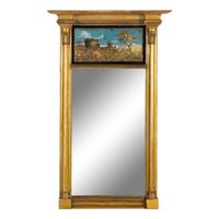 A Classical Giltwood and Eglomisé Mirror