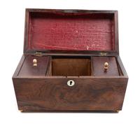 A Regency Rosewood Tea Caddy