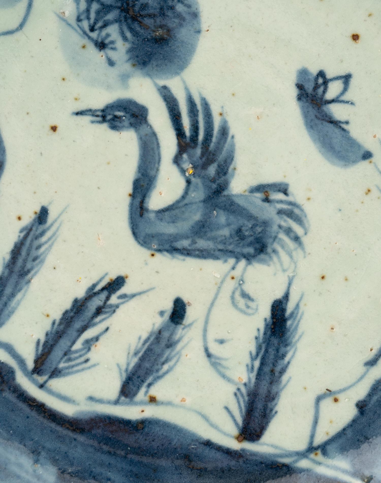 A Large Chinese Yellow Glazed Blue and White Decorated Porcelain Bowl