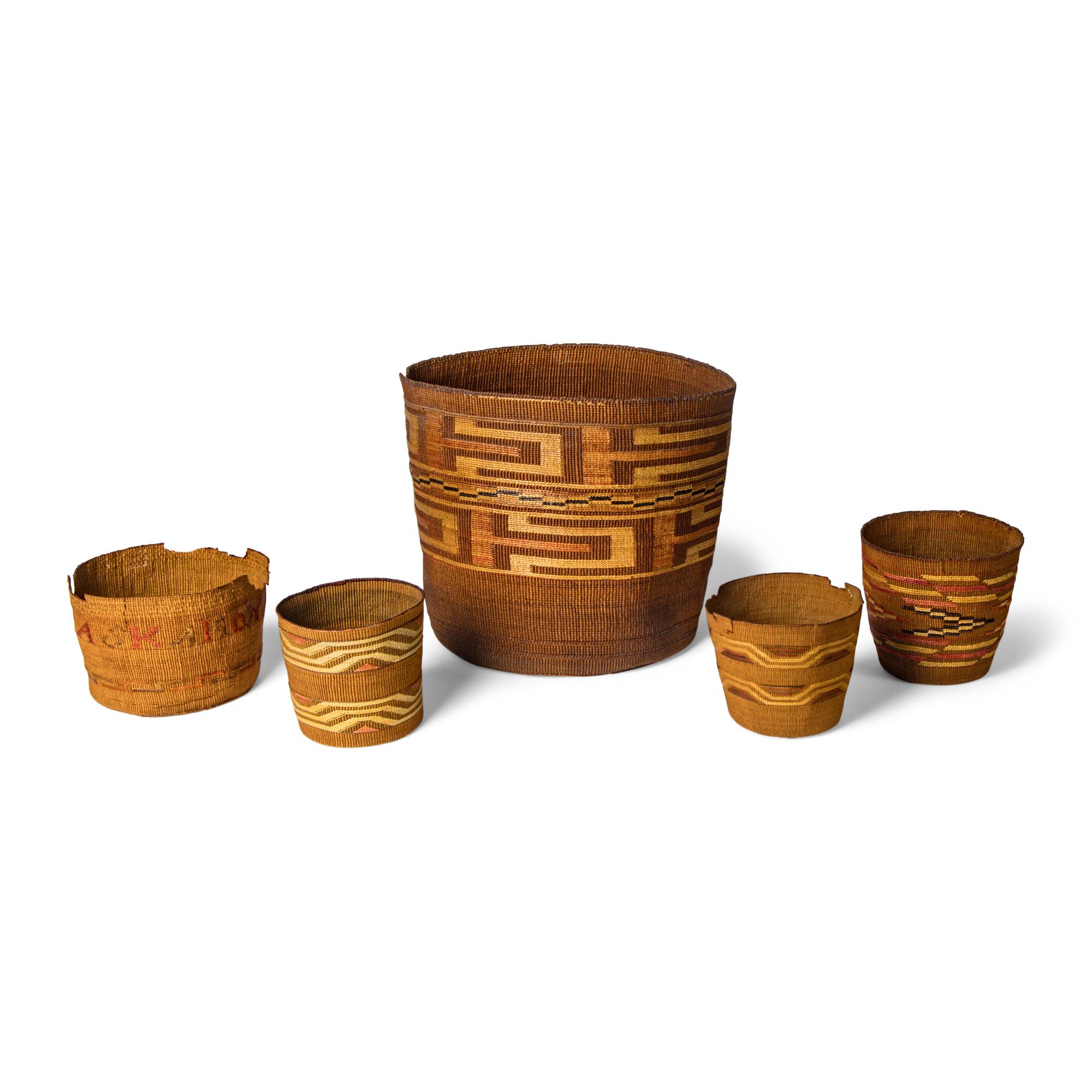 Tlingit Baskets, with False Embroidery