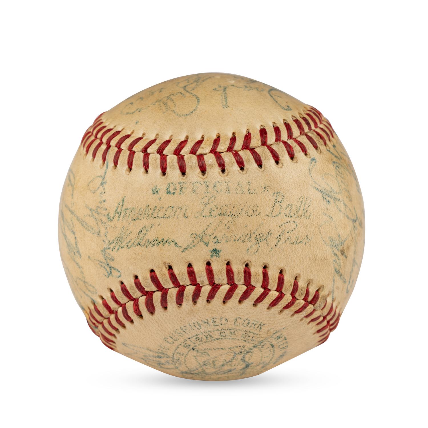 A 1956 Boston Red Sox Team Signed Autograph Baseball Featuring Ted Williams (Beckett Authentication Services Letter of Authenticity)