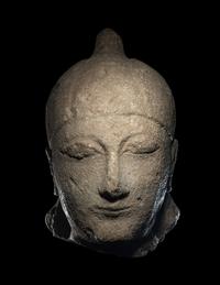A Cypriot Limestone Head of a Male Votary