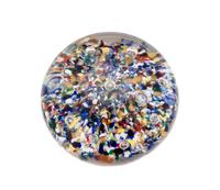 Attributed to Baccarat, , paperweight with scattered ground and bubbles