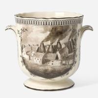 A Wedgwood Queensware Hand-Painted Ice Pail UK, 1990s