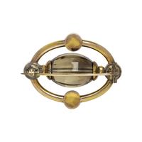 YELLOW GOLD AND MULTIGEM BROOCH