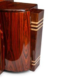 An Art Deco Style Various Woods Console Cabinet