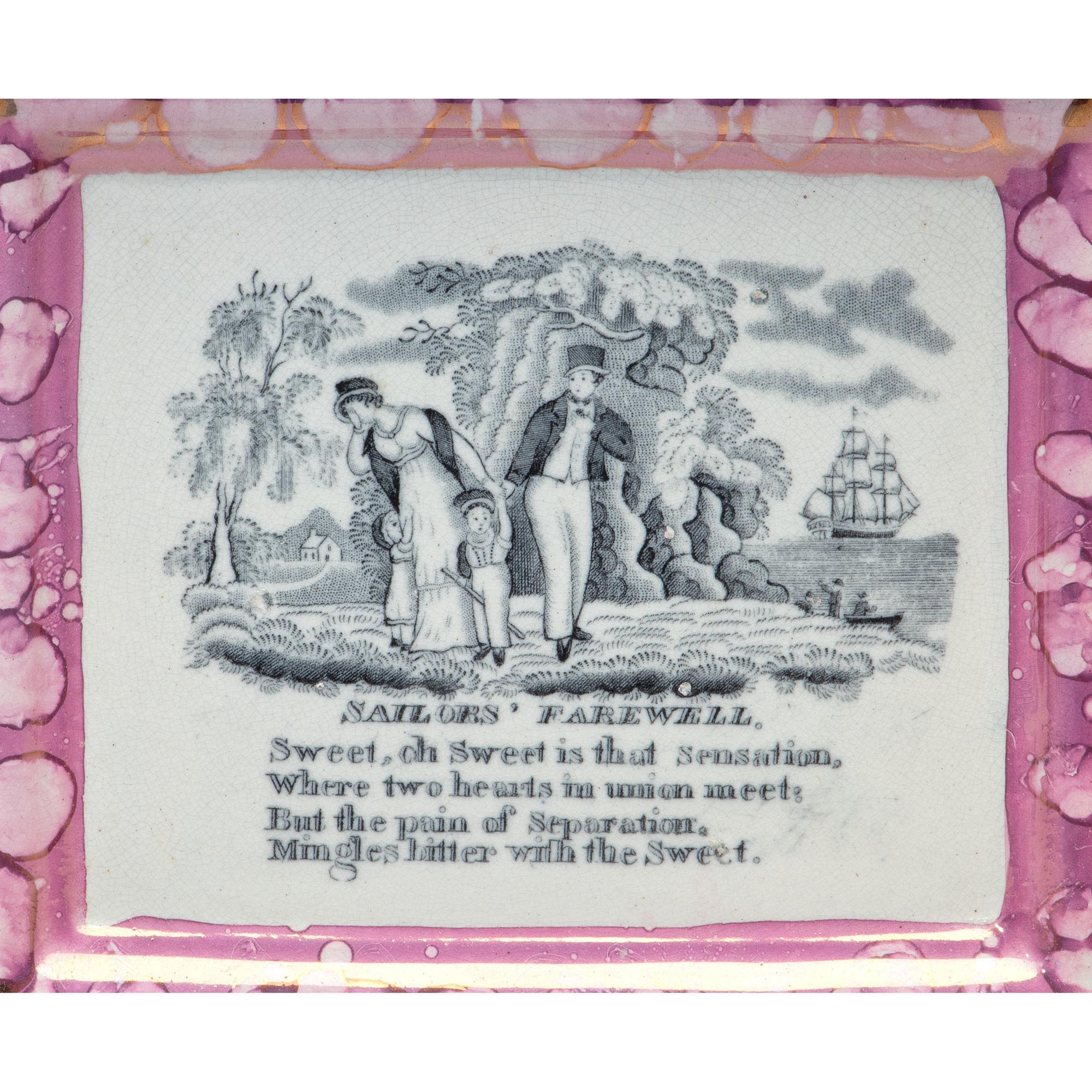 Three Sunderland Luster Pictorial Plaques