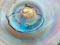 Three Iridescent Art Glass Articles