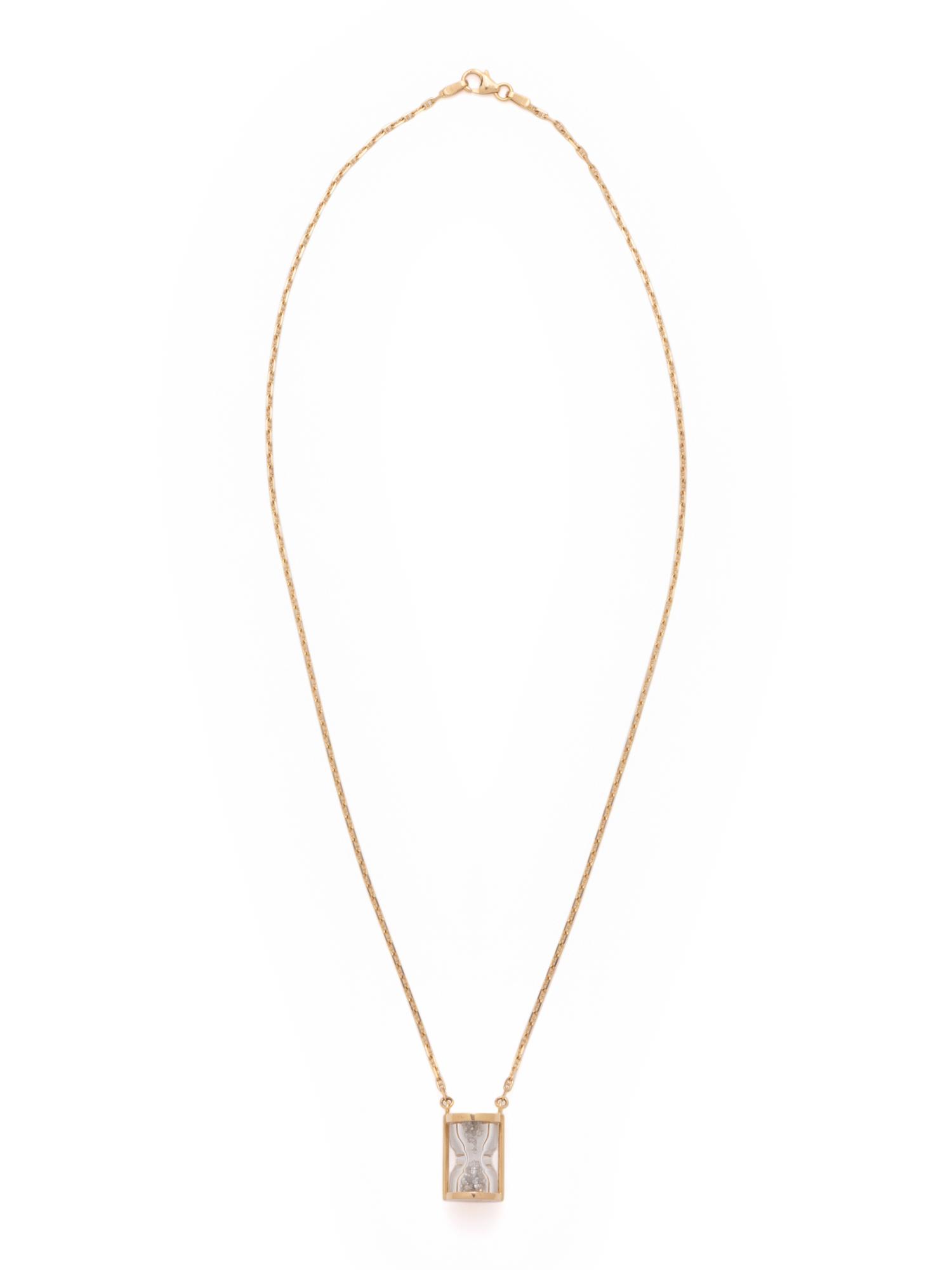 SIDNEY MOBELL, YELLOW GOLD AND DIAMOND HOURGLASS NECKLACE