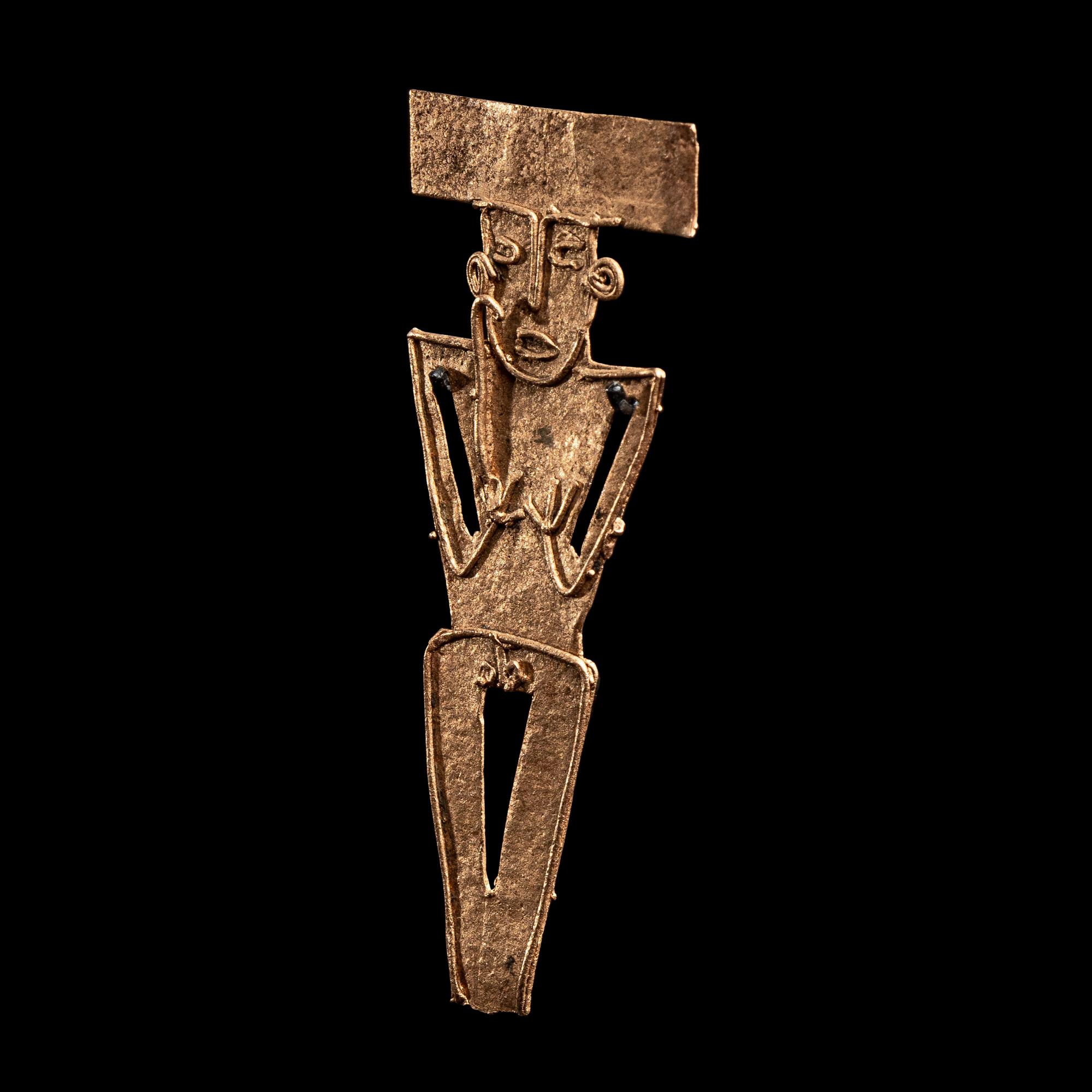 A Muisca Gold Tunjo Figure