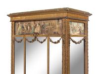 A Louis XVI Style Mirrored Giltwood Cabinet