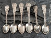 Navajo Stamped Silver Spoons, with Whirling Logs