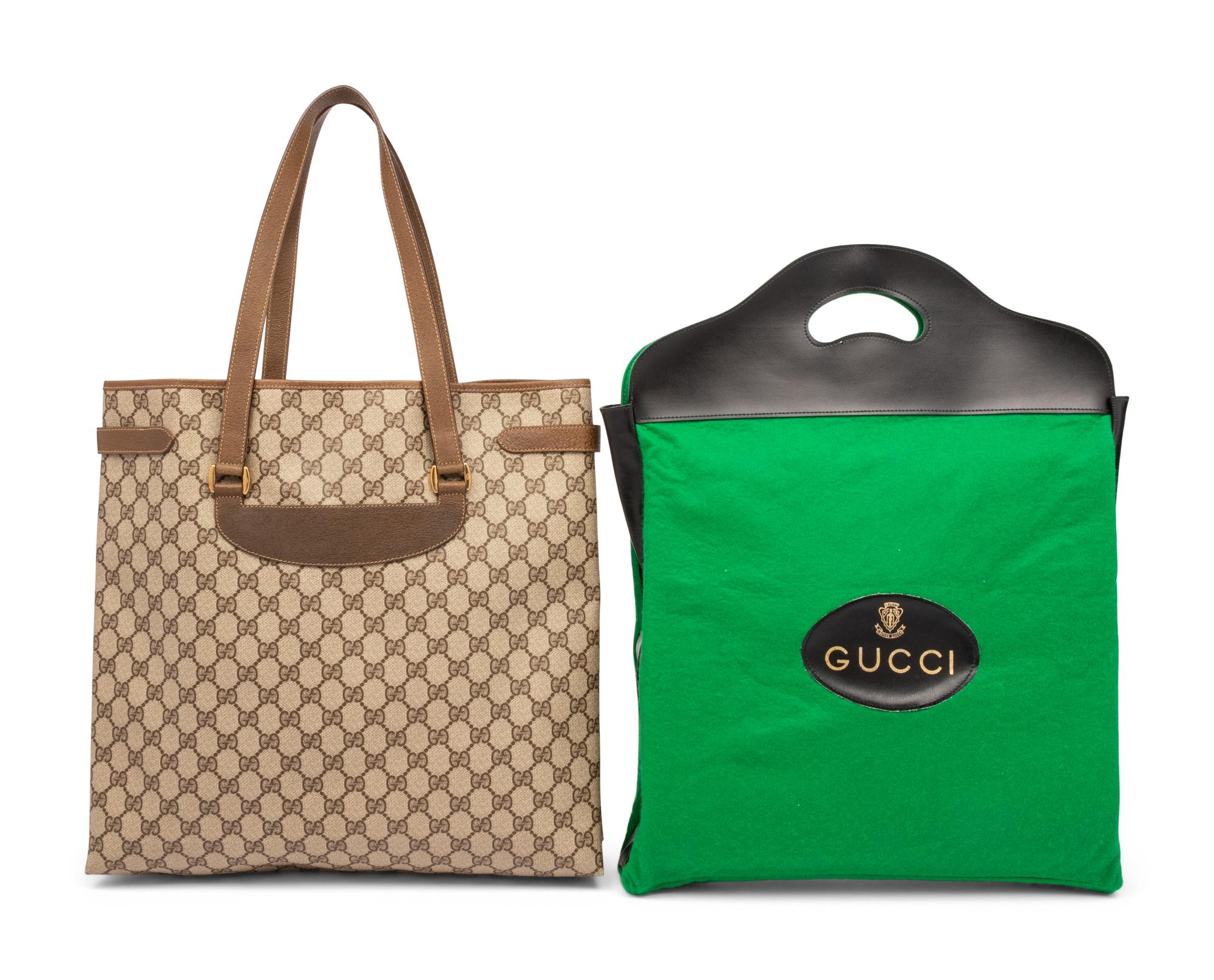 Two Gucci Tote Bags, 1980s