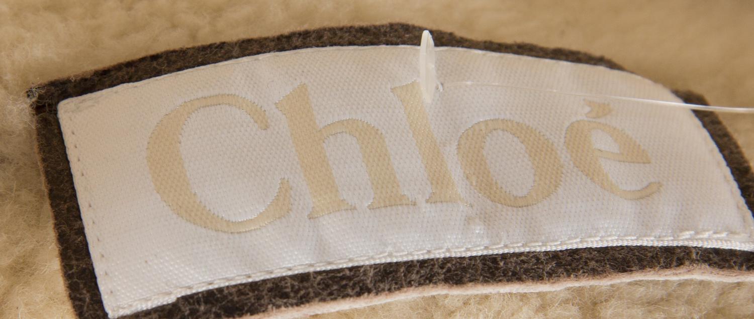 A Chloe Brown Sheep Skin Jacket, Size 34.