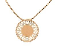 YELLOW GOLD AND COIN NECKLACE