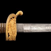 Outstanding Published Clauberg US Model 1850 Officer's Sword of Lt. Thomas McClure, 7th NY Heavy Artillery - KIA at Cold Harbor