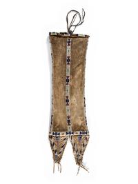 Sioux Beaded Hide Tobacco Bag