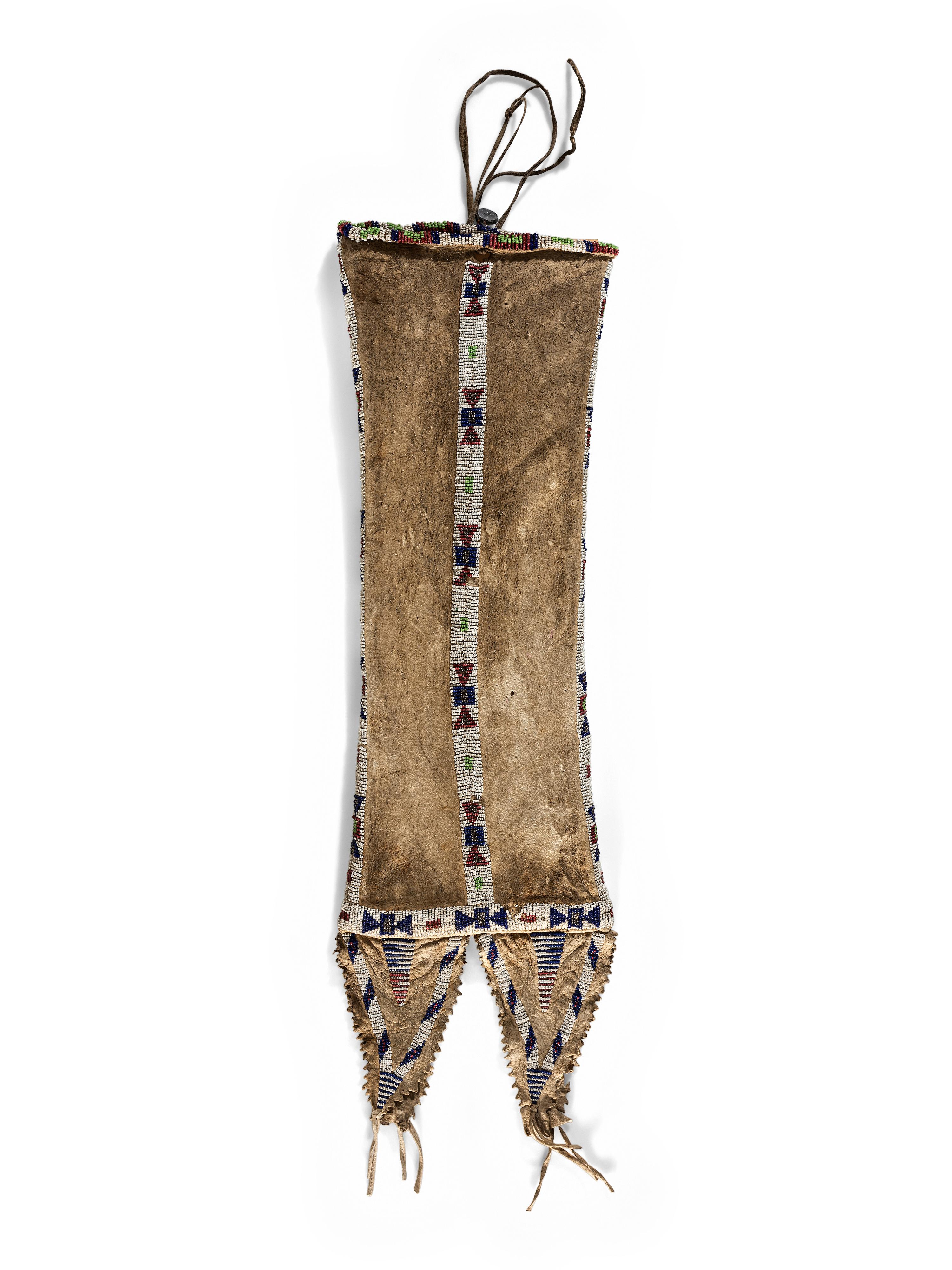 Sioux Beaded Hide Tobacco Bag