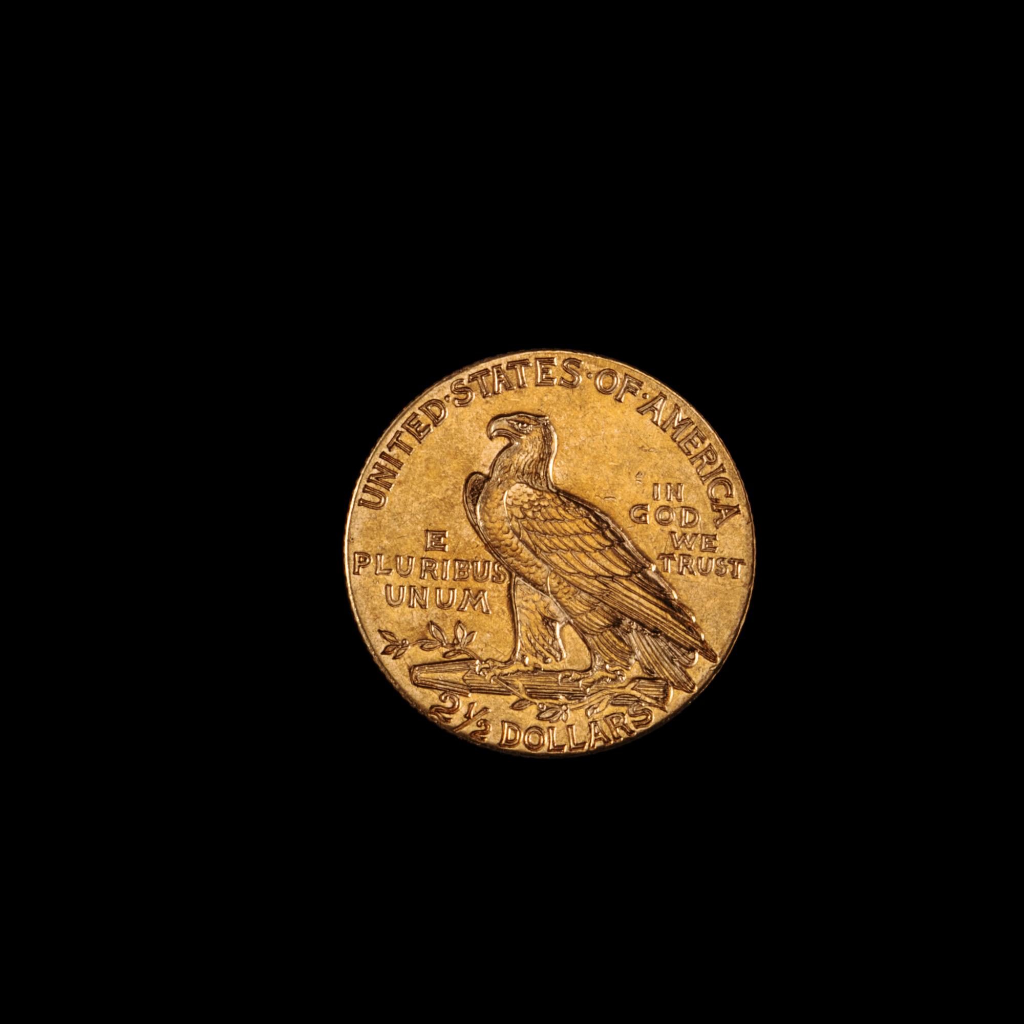 A United States 1910 Indian Head $2.50 Gold Coin