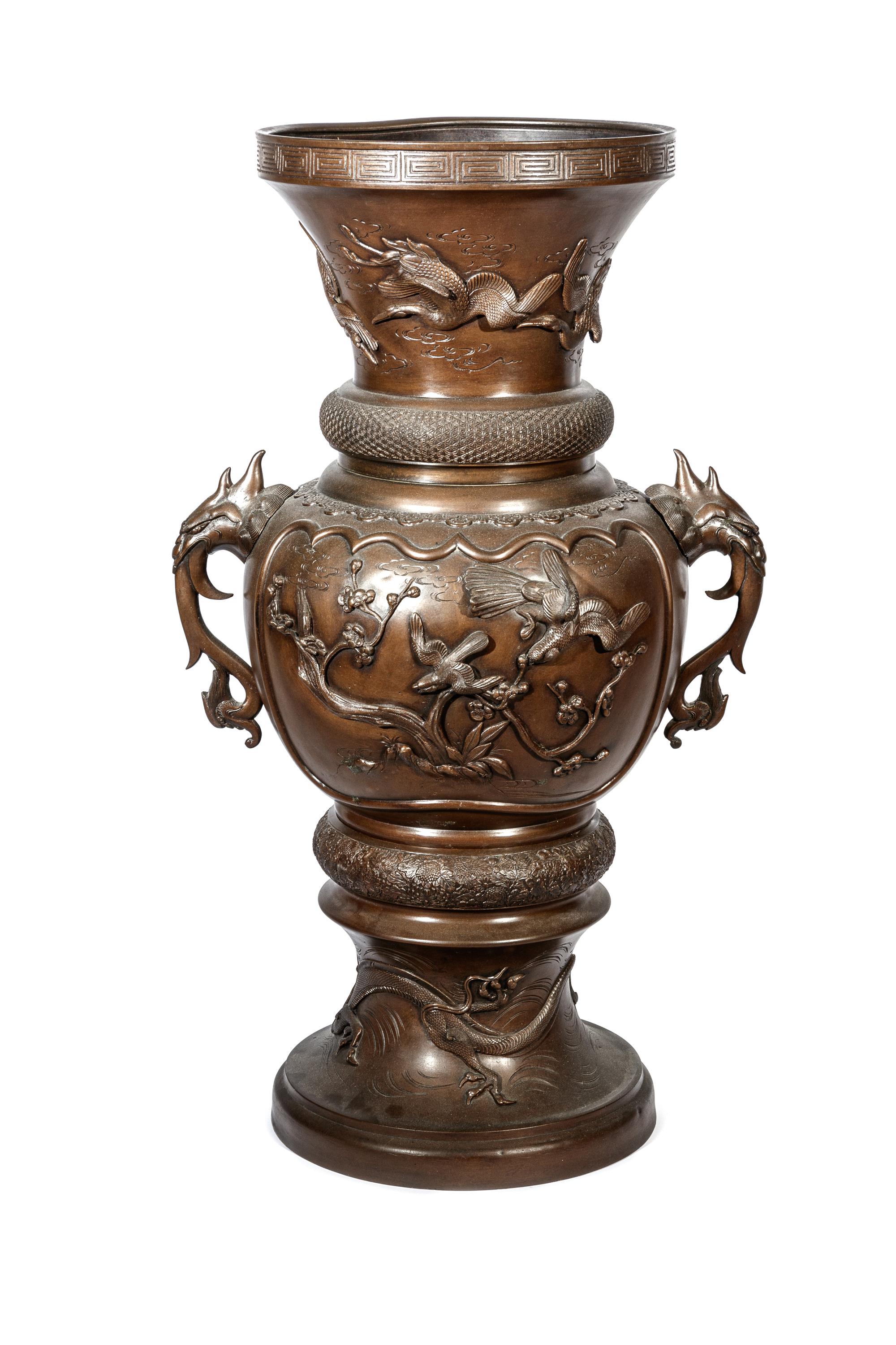 A Japanese Bronze Floor Vase