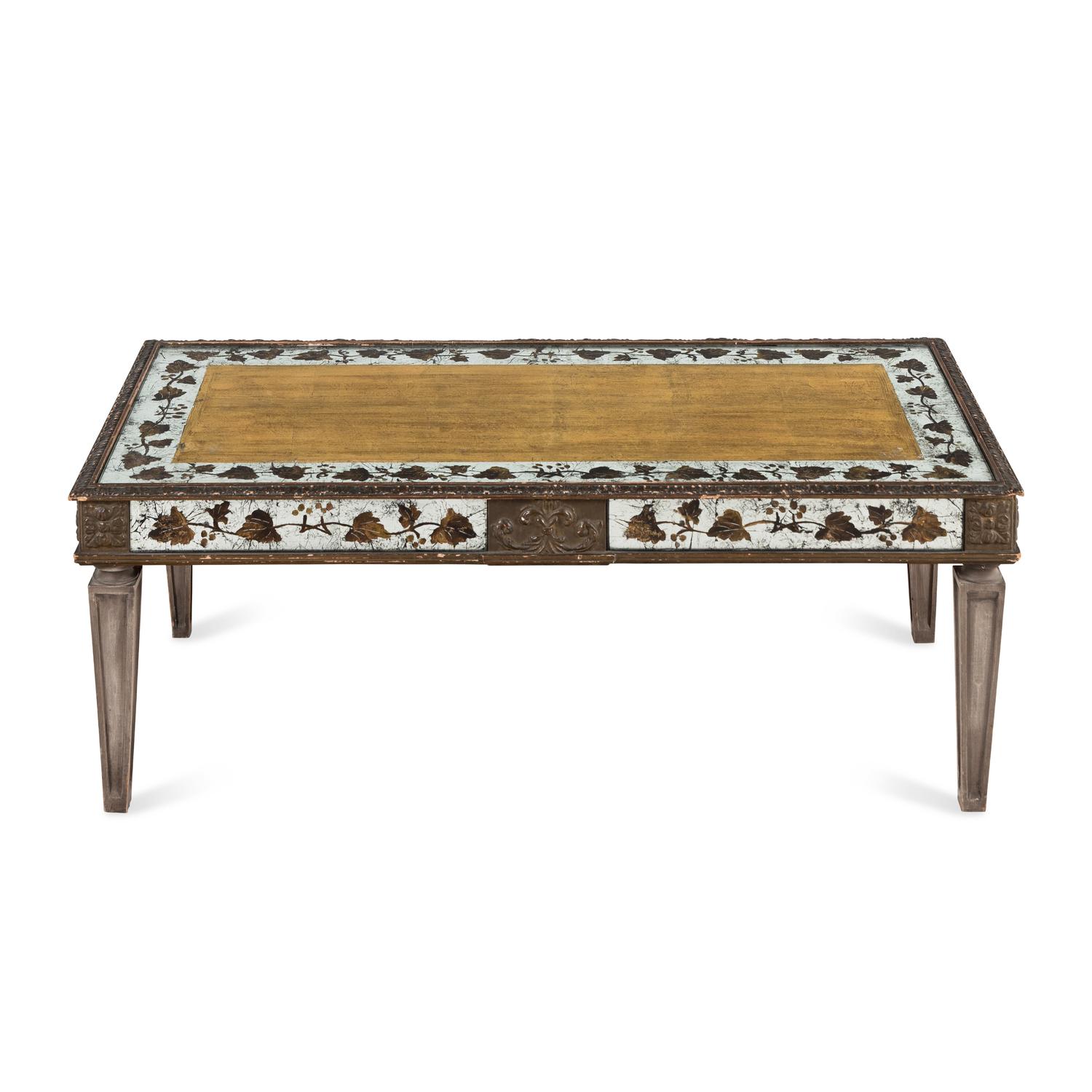 A Painted and Églomisé Low Table