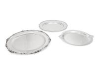 Three Silver Serving Trays