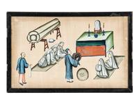 Nine Chinese Export Pith Paintings