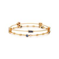 COLLECTION OF YELLOW GOLD, DIAMOND AND GEMSTONE BANGLE BRACELETS