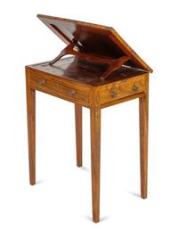 A George III Style Rosewood String-Inlaid Work Table