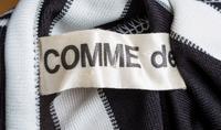 A Comme des Garcons Black and White Striped Polo-Style "Bump" Dress, Size small.
