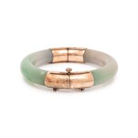 ROSE GOLD AND JADE BANGLE BRACELET