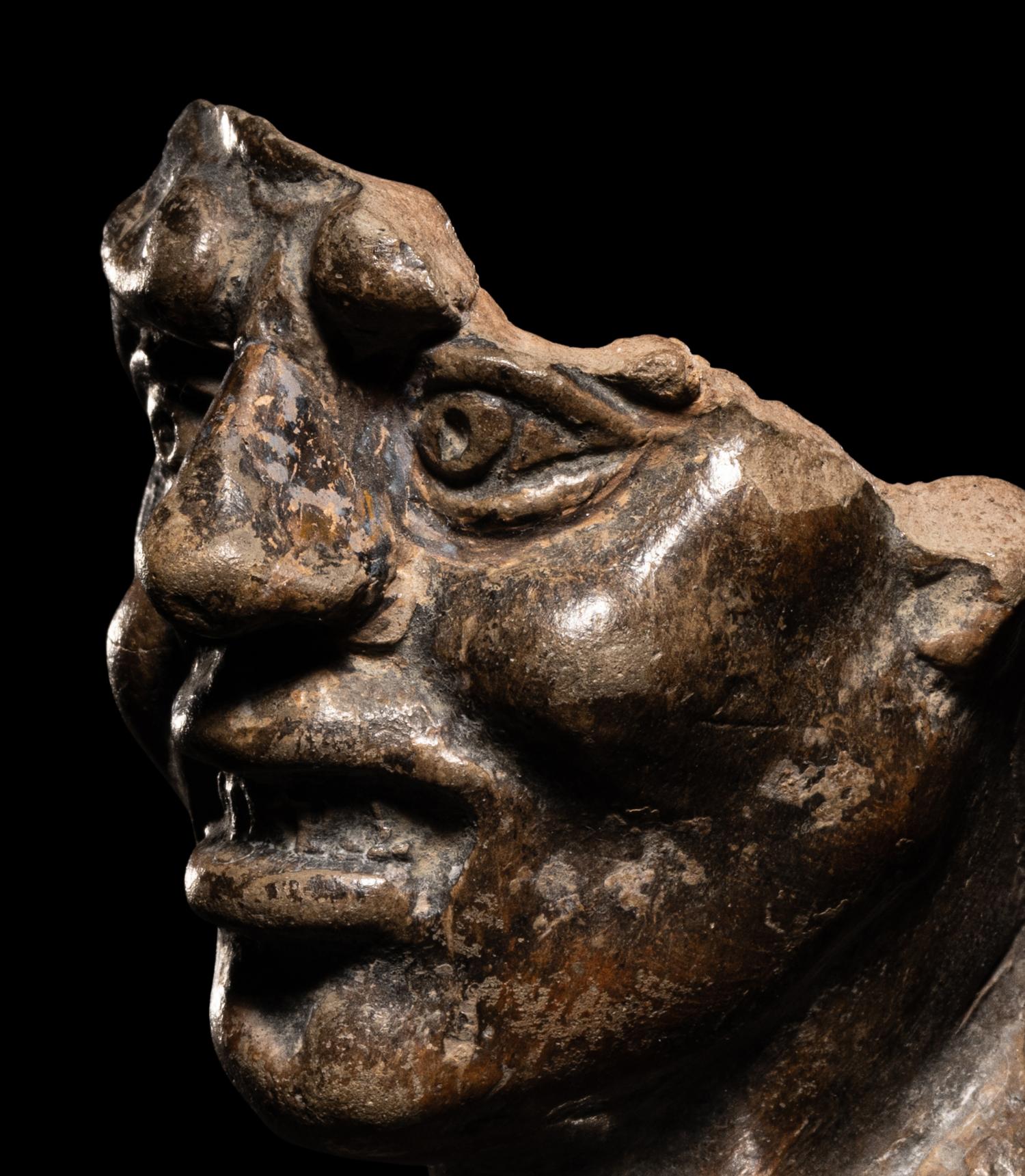 A Hellenistic Terracotta Grotesque Mask