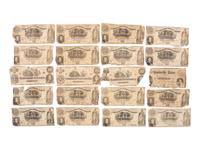 [CONFEDERATE] -- [CURRENCY]. A large group of Confederate notes.