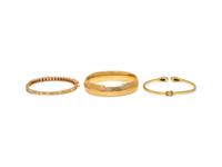 COLLECTION OF YELLOW GOLD BRACELETS