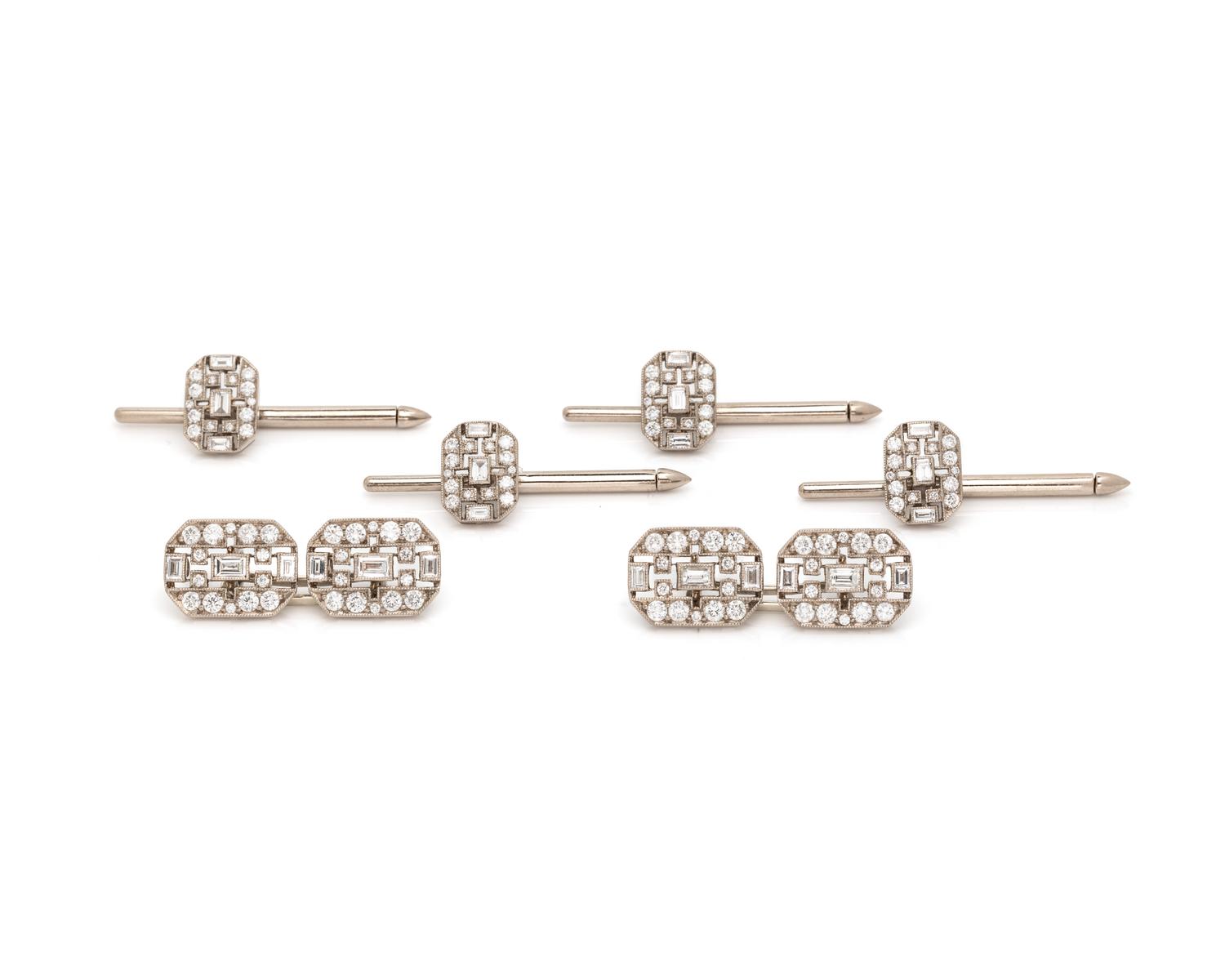 DIAMOND AND WHITE GOLD DRESS SET