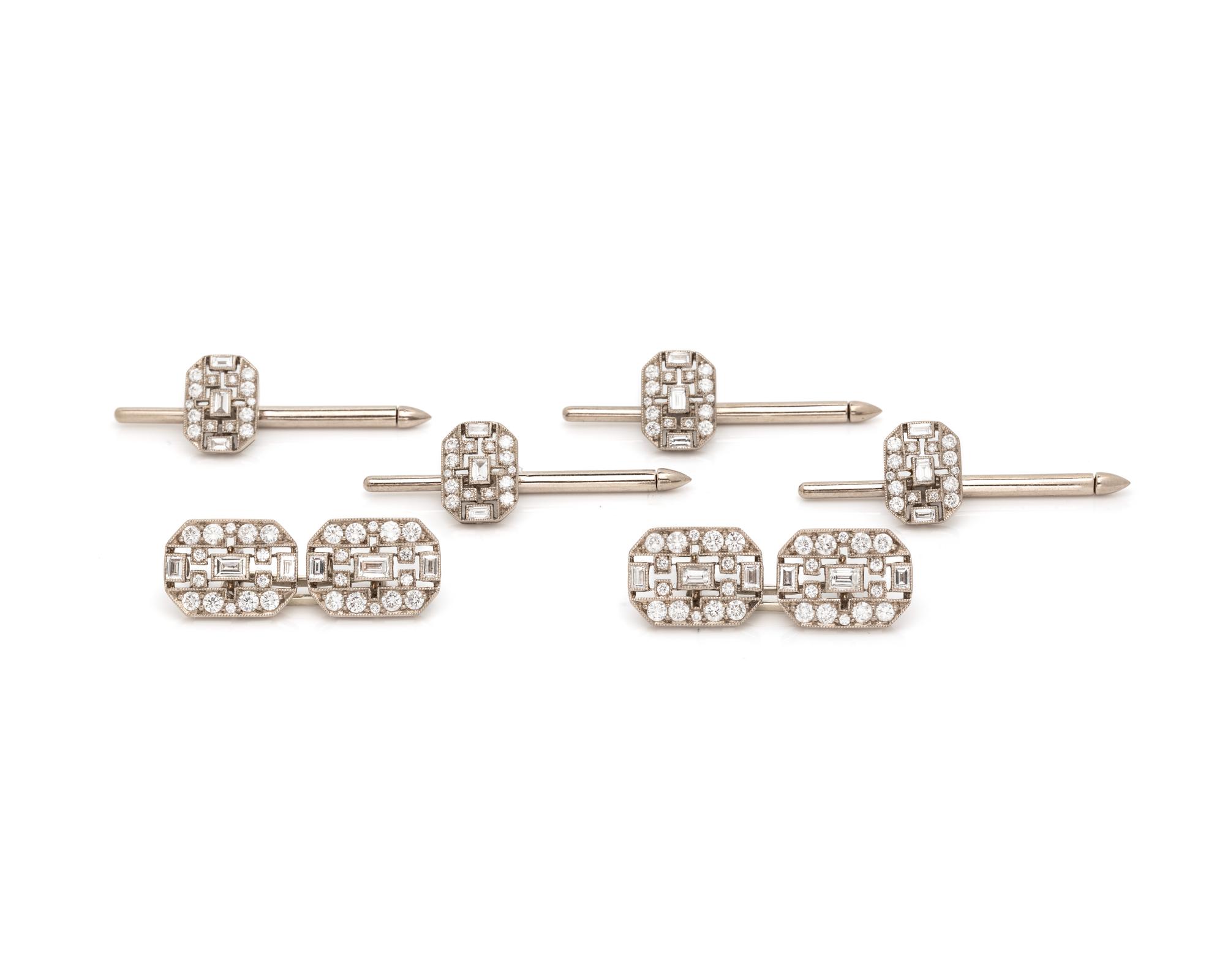 DIAMOND AND WHITE GOLD DRESS SET