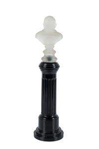 [HARRISON, Benjamin (1833-1901)]. Benjamin Harrison frosted glass bust on pedestal column.