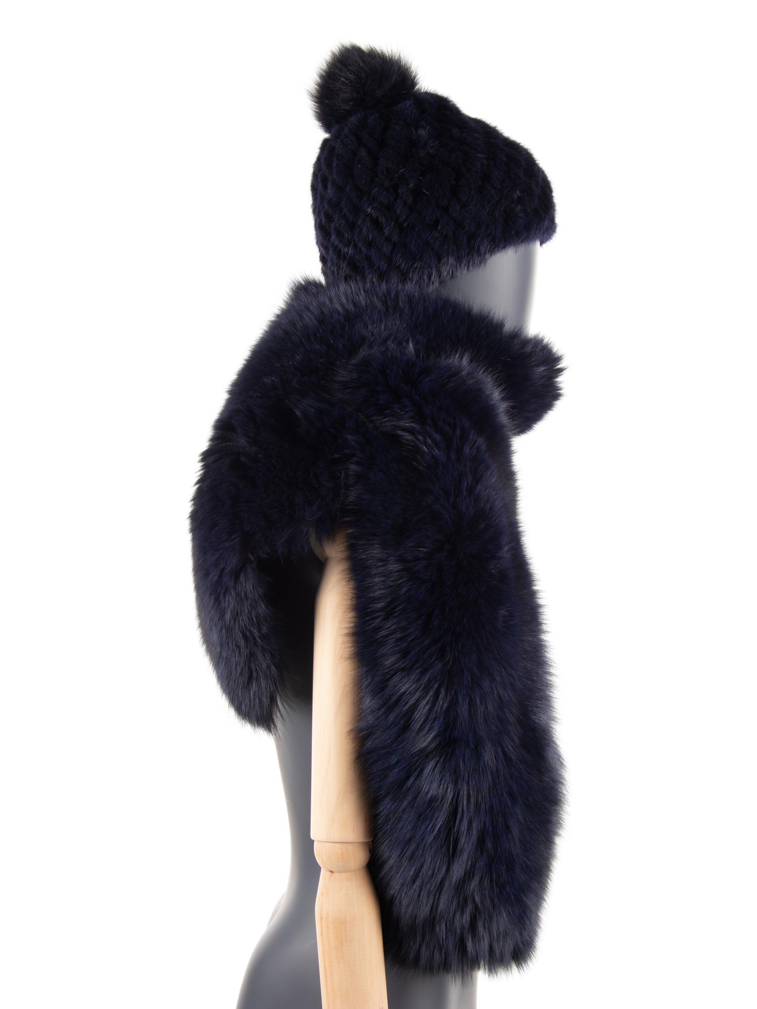 Blue Fox Shrug and Mink Hat, c. 2017 — BNY 164, 187