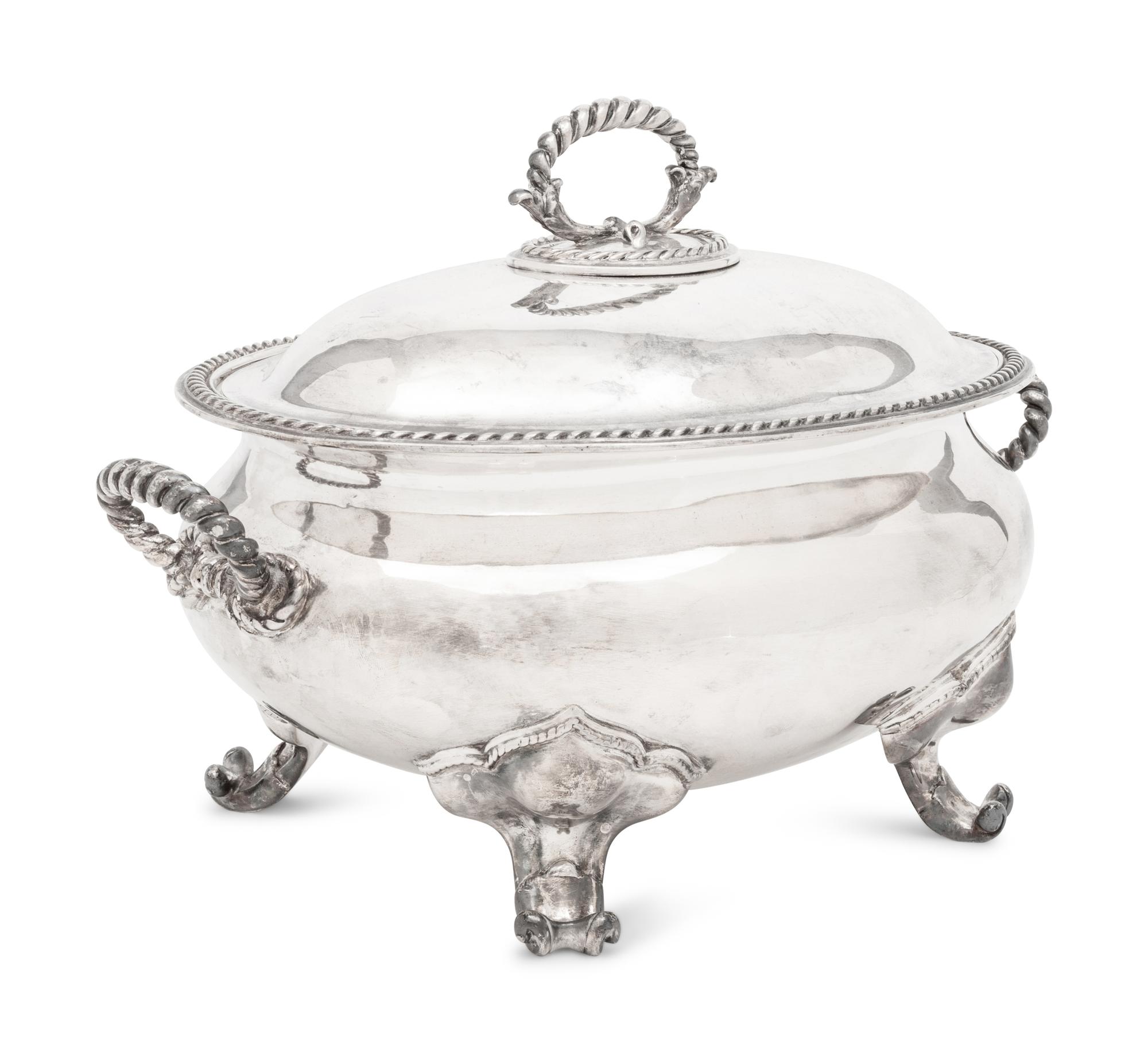 An English Silver-Plate Covered Tureen