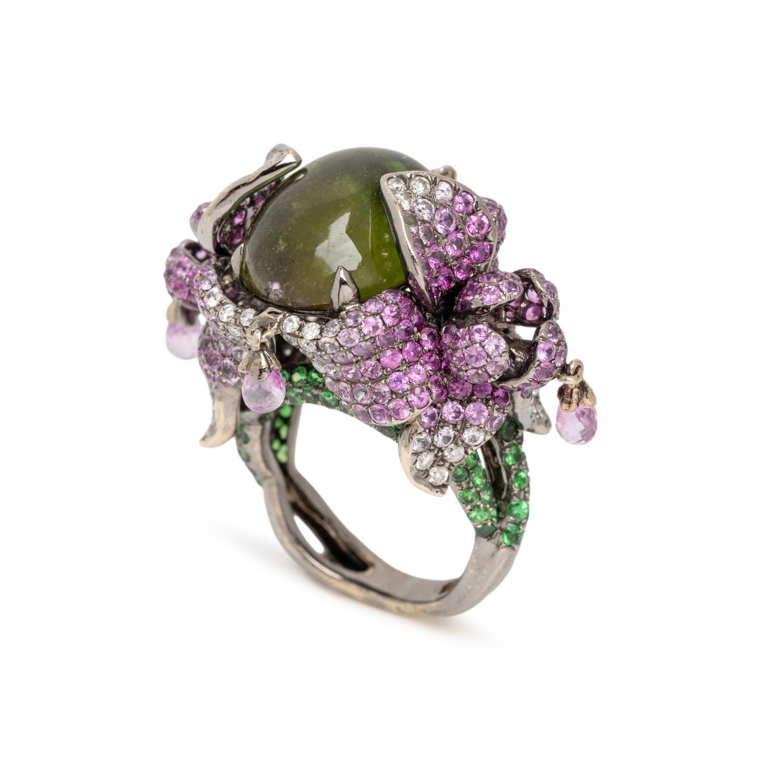 WENDY YUE, MULTIGEM FLOWER RING