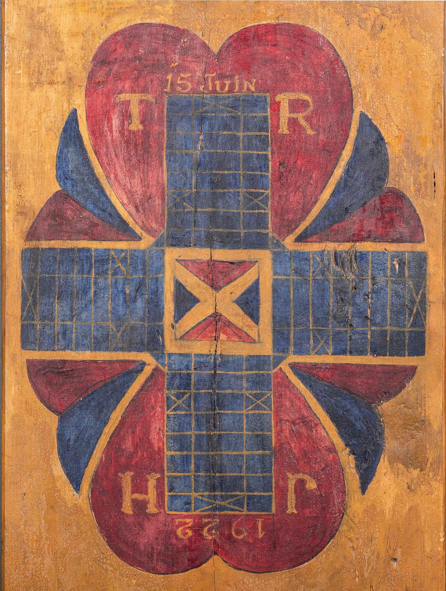 Three Paint Decorated Game Boards