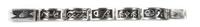 Gene Pooyouma (Hopi, 20th Century) Silver Overlay Storyteller Link Bracelet Length 7 inches