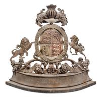 An English Cast Iron Royal Warrant Height 46 x width 49 x depth 22 inches. — 19TH CENTURY