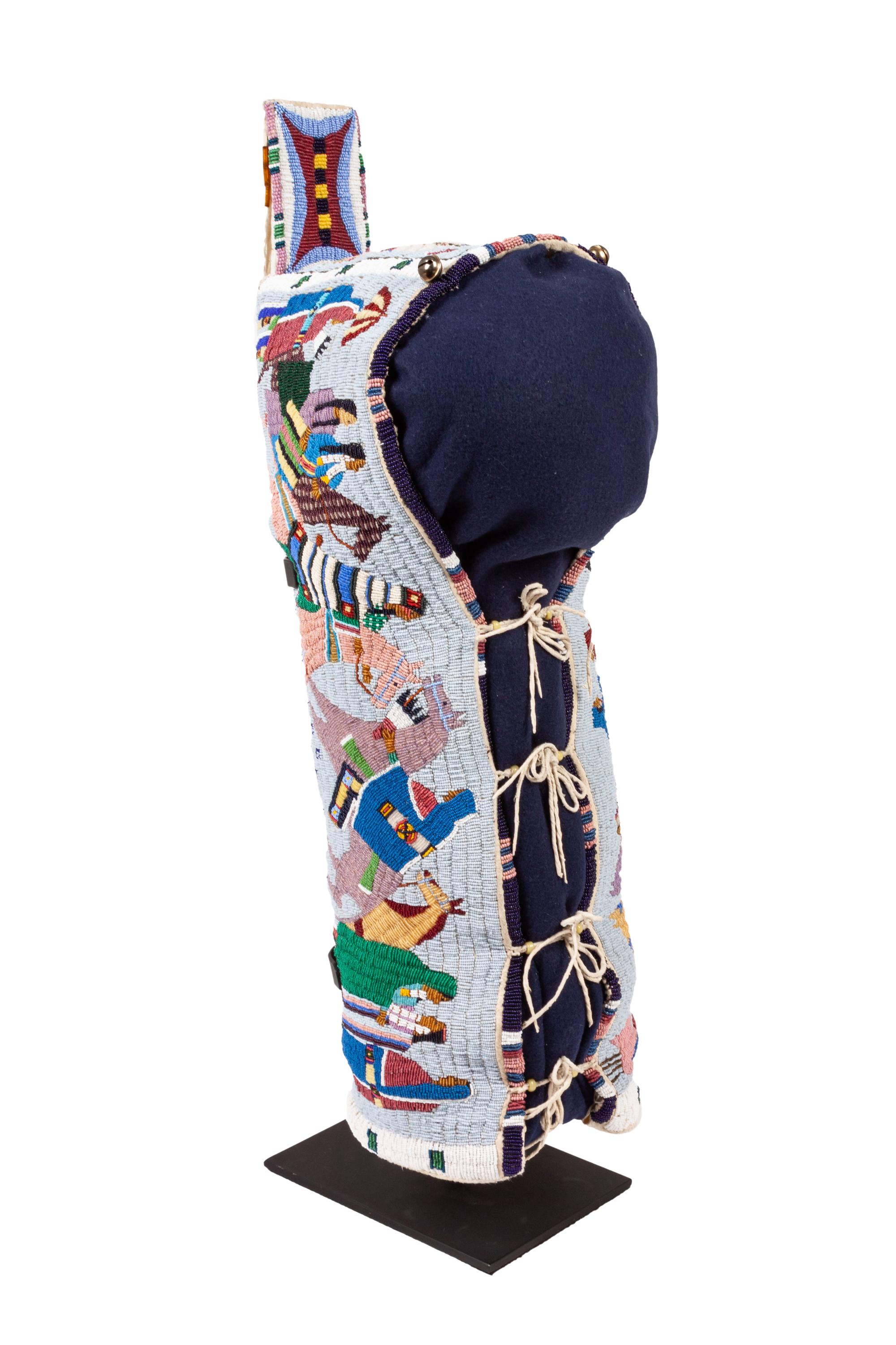 Pictorial Beaded Cradle, 2005-2006
