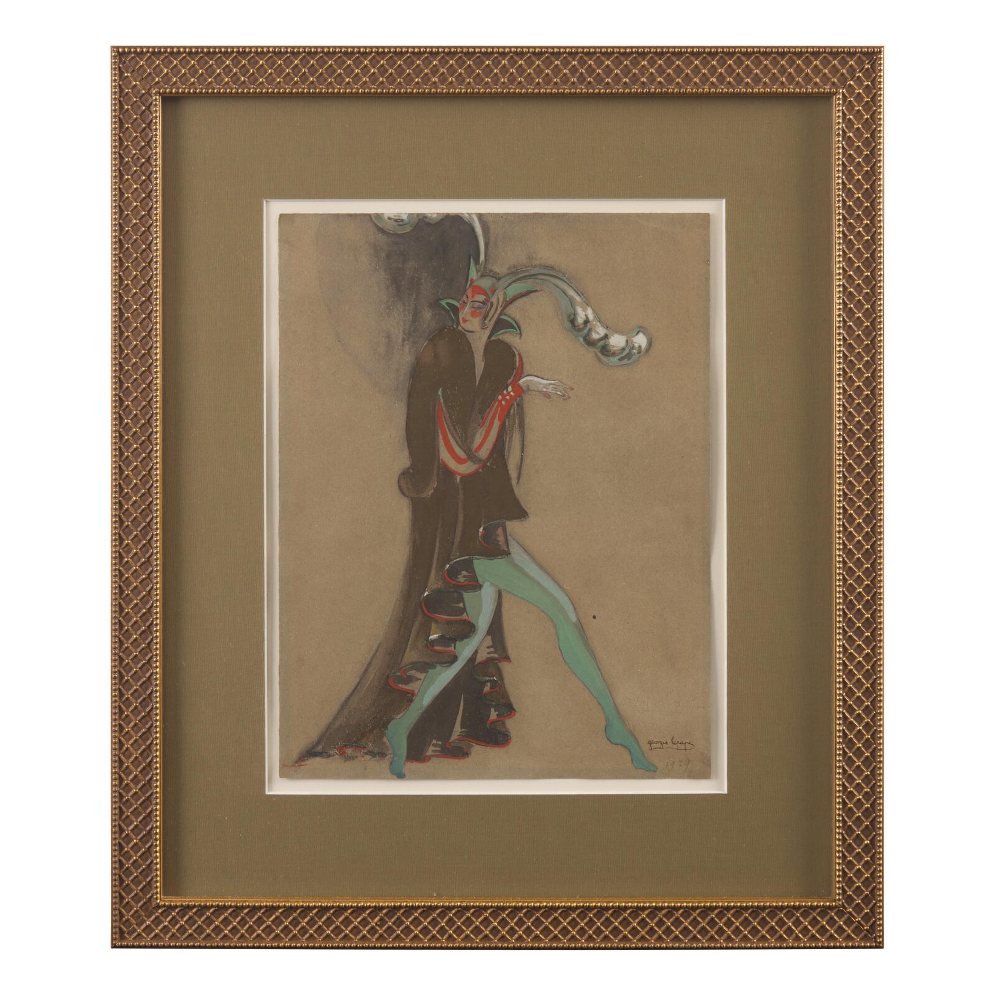 Georges Lepape (French, 1887–1971) — Les Collants Bleus (a costume design), 1929