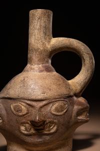 A Moche-Huari Four Headed Vessel