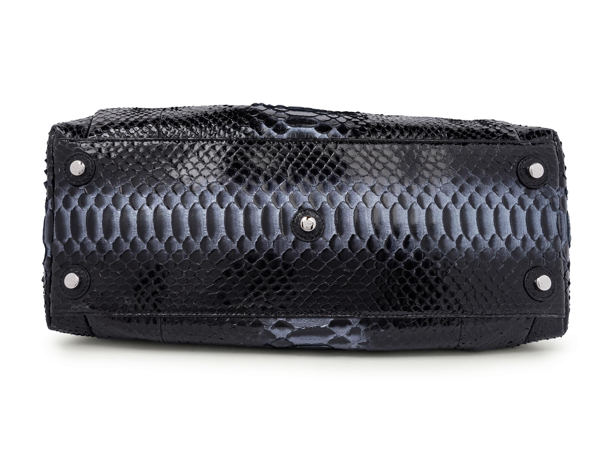 Christian Dior Black Python Le Trente Bag, 2010