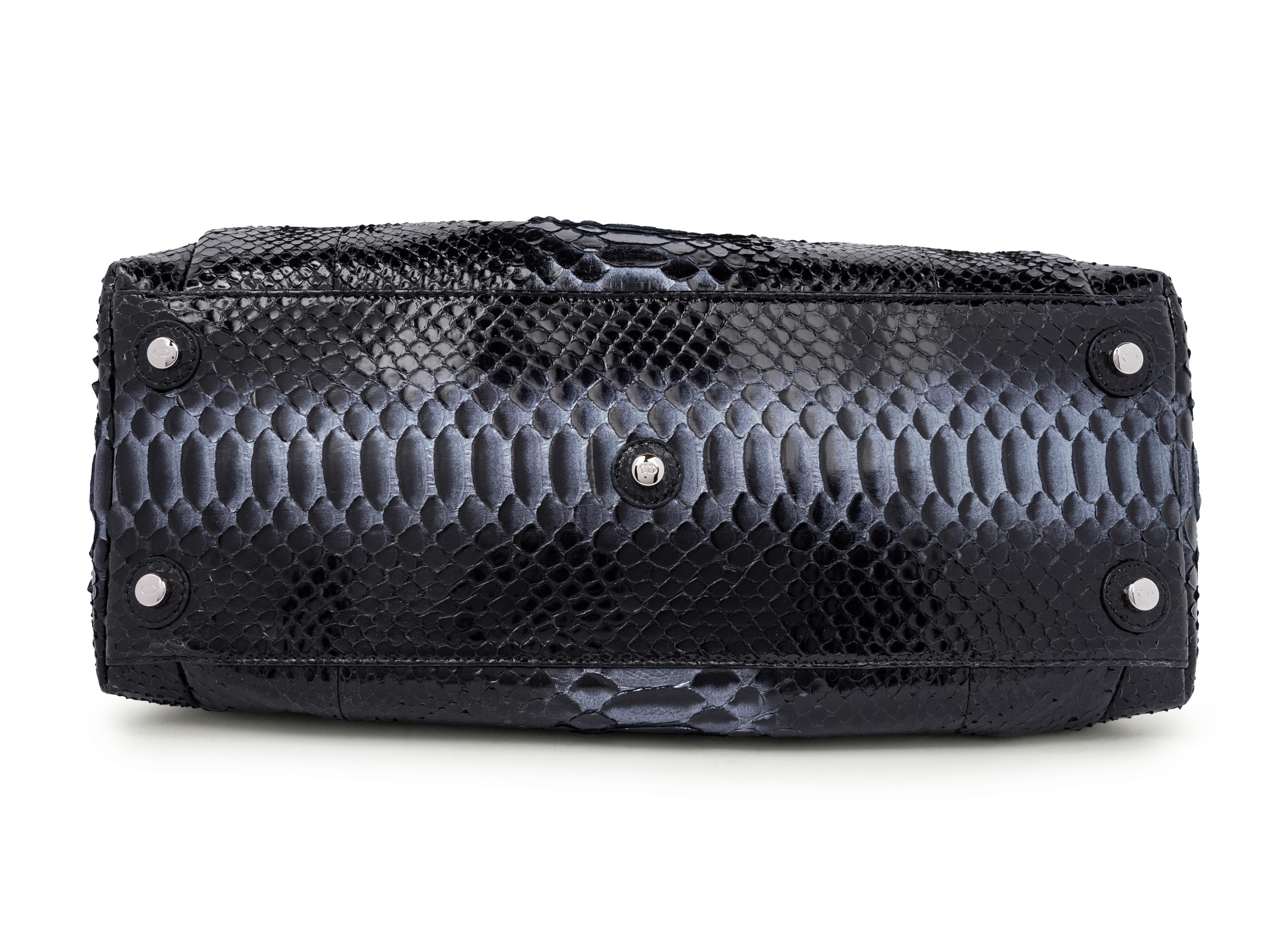 Christian Dior Black Python Le Trente Bag, 2010