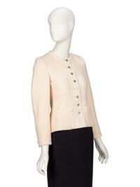 CHANEL, CREAM TWEED CARDIGAN JACKET