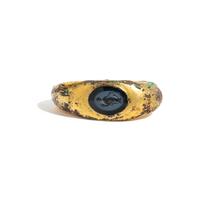A Roman Gilt-Bronze and Nicolo Finger Ring with the Goddess Fortuna